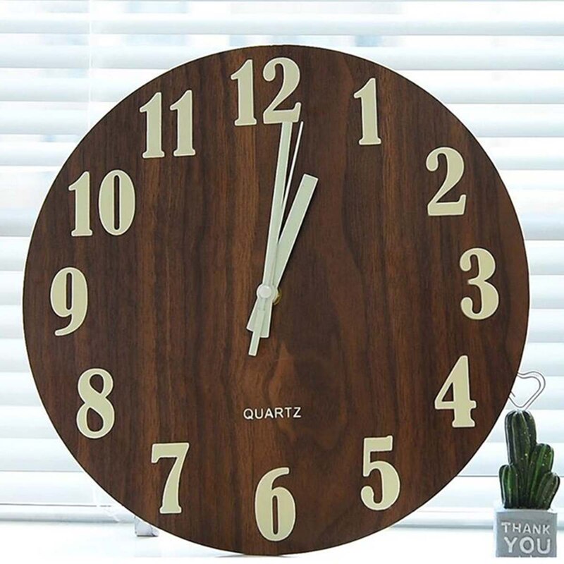 Horloge murale suspendue en acrylique 3D, silencieuse et moderne, avec chiffres numériques, lueur sombre, bricolage