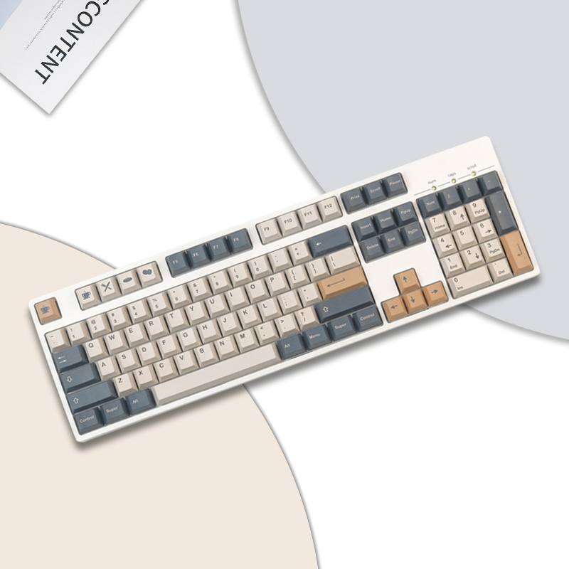 140 Keys GMK Coffee Mocha Keycaps Cherry Profile PBT DYE Sublimation Mechanical Keyboard Keycap For MX Switch