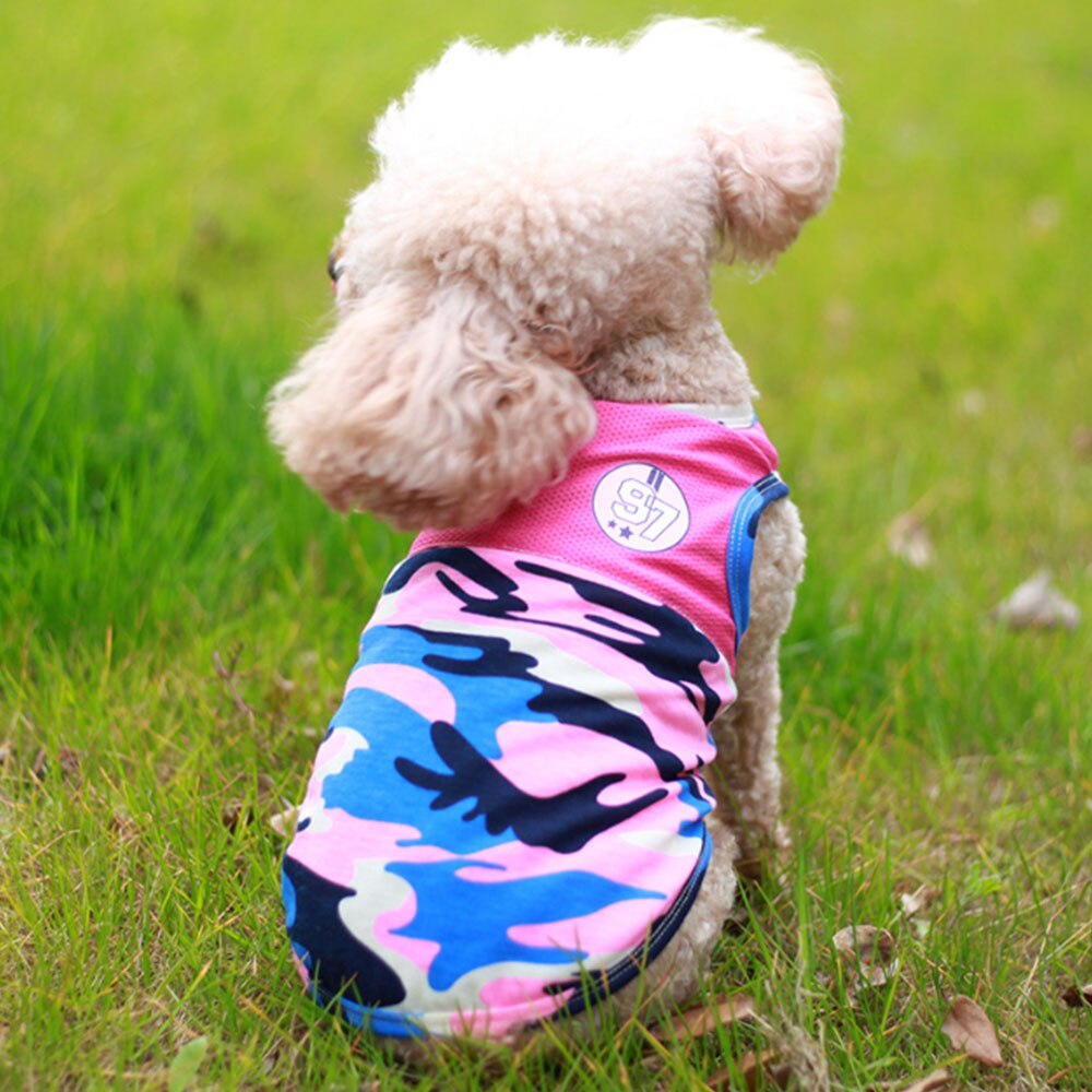 T-shirt Zachte Puppy Honden Kleding Leuke Hond Kleding Camouflage Kleding Zomer Shirt Casual Vesten Voor Kleine Dierbenodigdheden