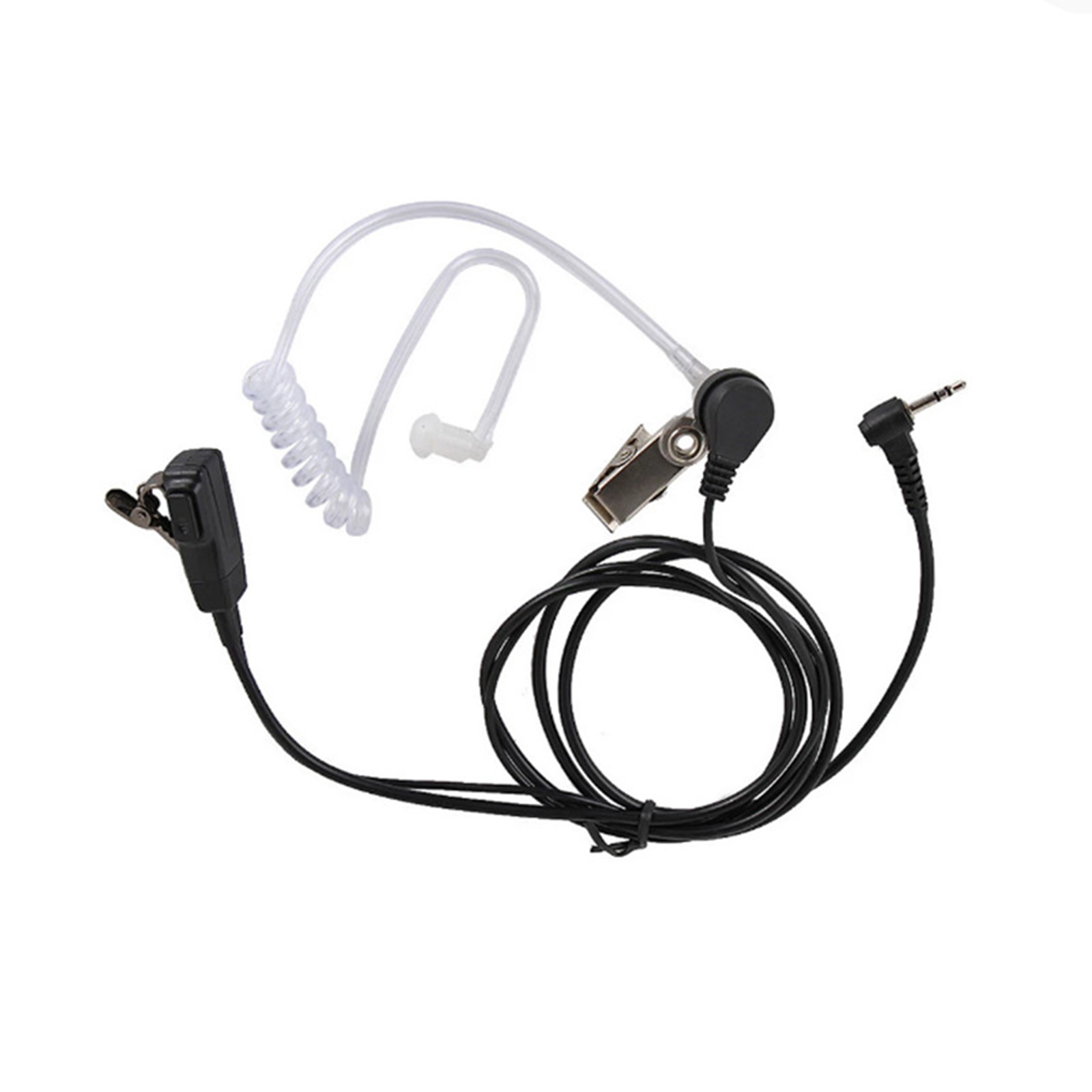 Walkie Talkie 2.5mm Earpiece 1 Pin Covert Acoustic Tube Earpieces Headset with PTT Mic Compatible with Motorola Talkabout MH230R: Default Title
