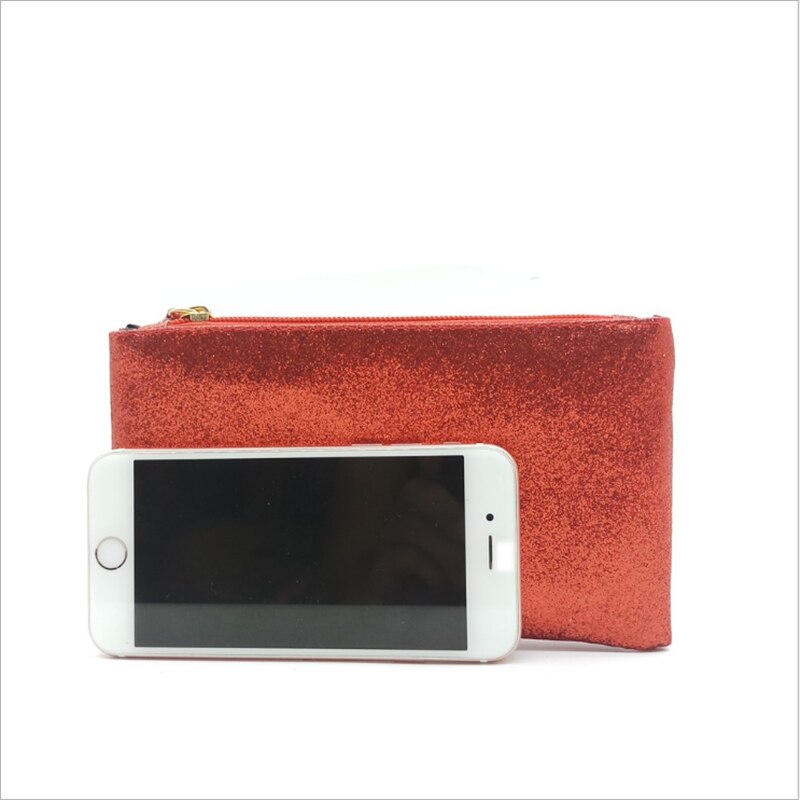 Lkeep bling bling myntveske menn kvinner lommebøker pvc bag glidelås liten mini clutch telefon armbånd merke fest veske