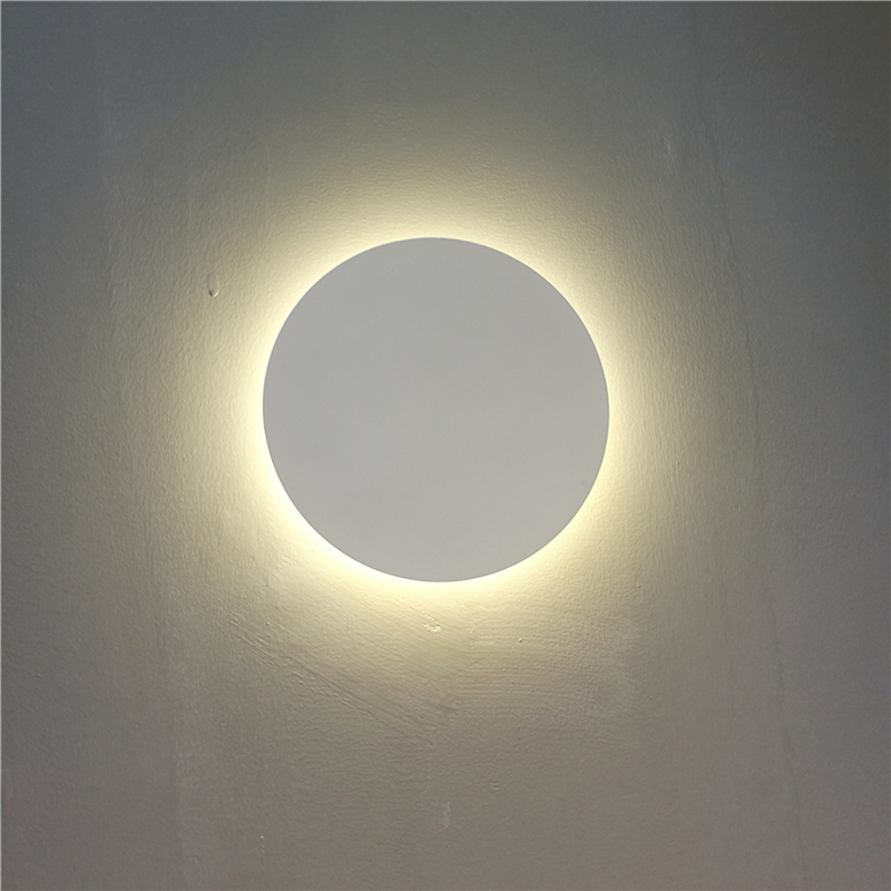 12W tuin wandlamp acryl Veranda Gangpad Gang outdoor led muur Aluminium acryl: white one round / white color 6000K
