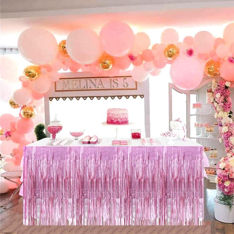 Paquete de 4/2/1 falda de mesa, decoración de boda, mesa, decoración de de cumpleaños, falda de mesa, decoración de cumpleaños, manteles para