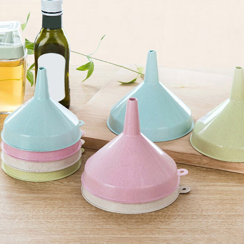 Maat S/L Plastic Clear Trechter Voor Vloeibare Olie Parfum Diffuser Fles Laboratorium Kolf Trechters Highwater Keuken Tool 4 Kleur