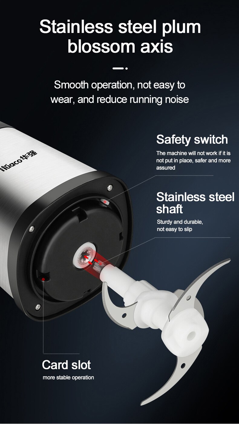 2 Speeds Electric Meat Grinder 304 Stainless Steel Kitchen Chopper Mincer Vegetable Household Food Processor Slicer 220V