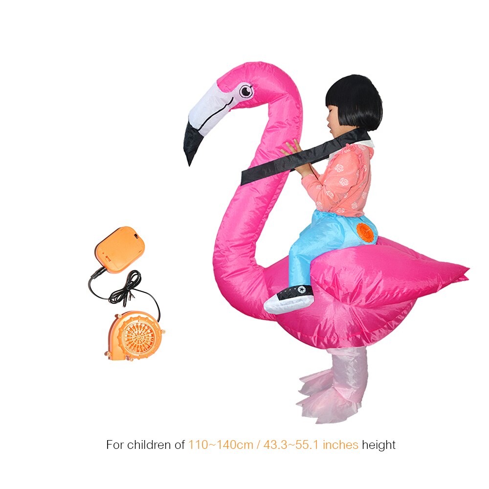 Flamingo oppustelig fancy kostume sprænge oppustelig kostume til cosplay halloween fest sceneoptræden rekvisitter