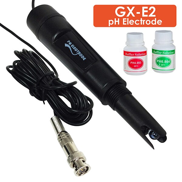 2-in-1 PH &amp; Temperature Meter Dual Display Water Monitoring Kit Replaceable Electrode Aquariums Hydroponics Pools Tank: GX-E2