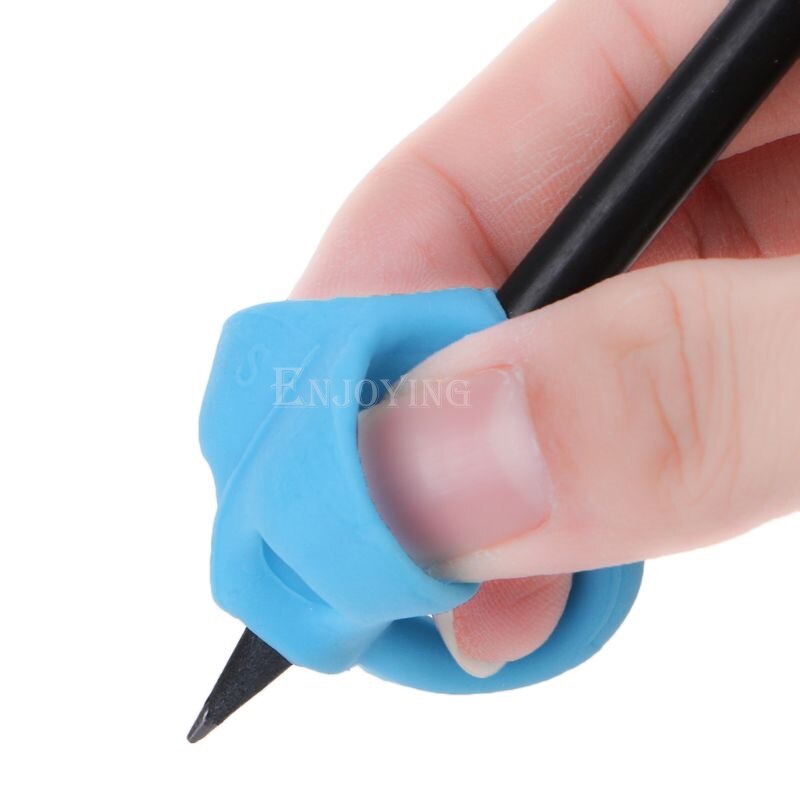 3 st magic grip penna hjälper nybörjare att skriva silikonleksaker baby dubbel tumme hållningspenna verktyg för barn barn