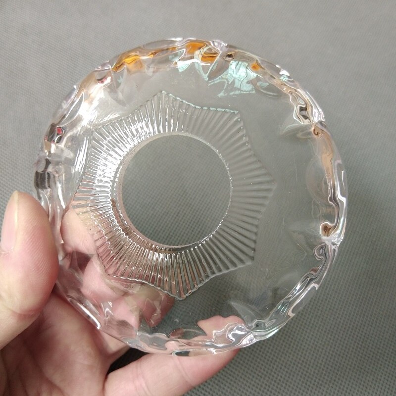 2Pcs Glass Dia100mm Crystal Lamp Flower Bowl, Bobeches, Candle Holder, Wedding Decoration, Chandelier Tray, Light Accessories