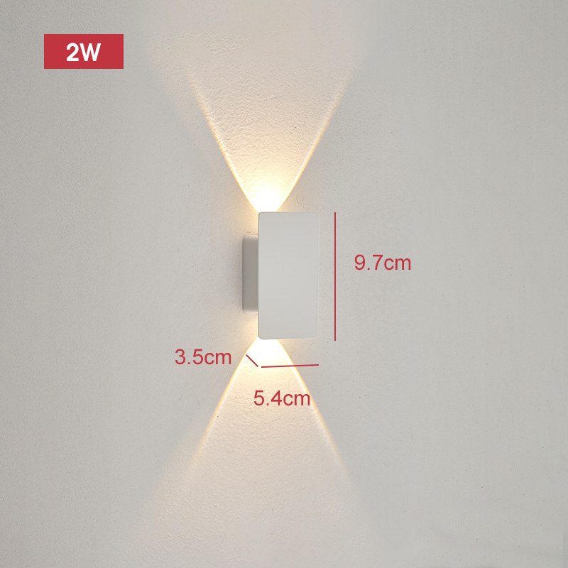 Outdoor Waterdichte Wandlamp Moderne LED Lamp Zwart Wit Aluminium Up Onderlicht Wandlampen Waterdicht IP65 110V 220V Armaturen: Rood / 6w