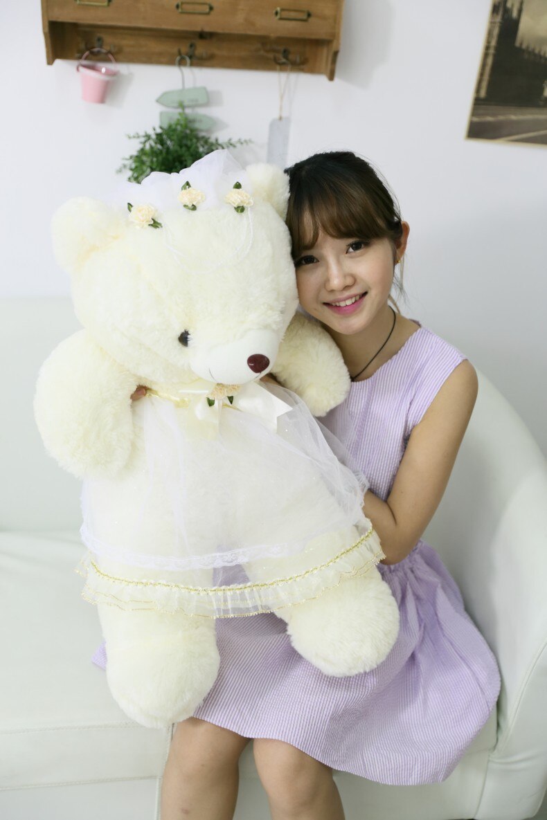 Ours en peluche pour couple, 2/20/40cm, poupée, de mariage, pour mariée et marié, de noël pour femmes et filles