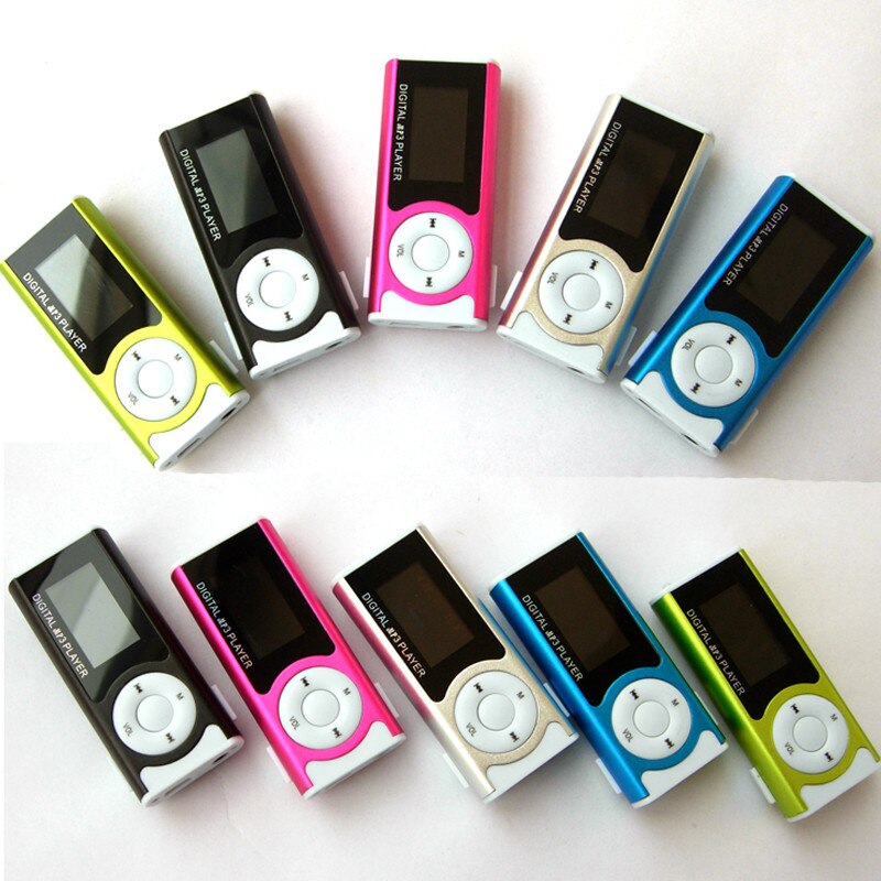 Shiny Mini USB Clip LCD Screen MP3 Media Player Support 16GB Externa Micro SD For MP3/WMA Compact And Stylish MP3 Player