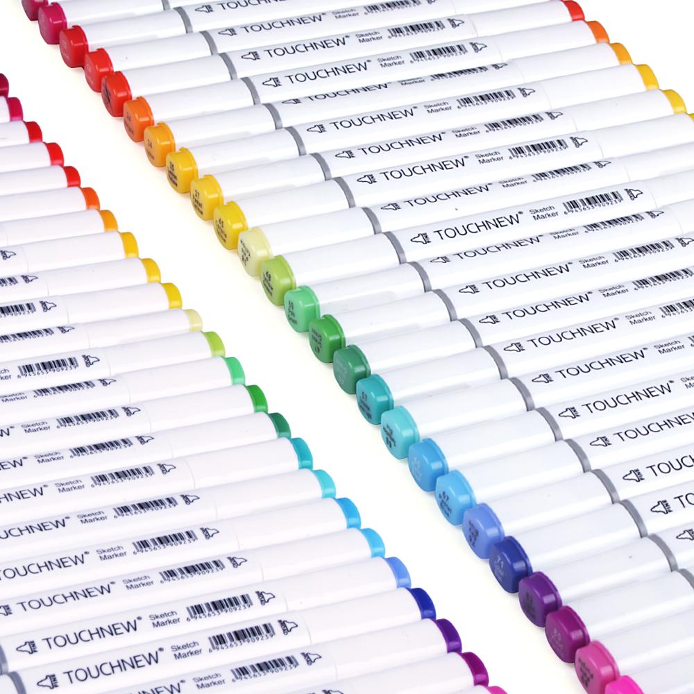 TOUCHNEW 60 couleurs marqueurs Manga dessin marqueurs stylo à base d'alcool croquis feutre-pointe double pinceau stylo