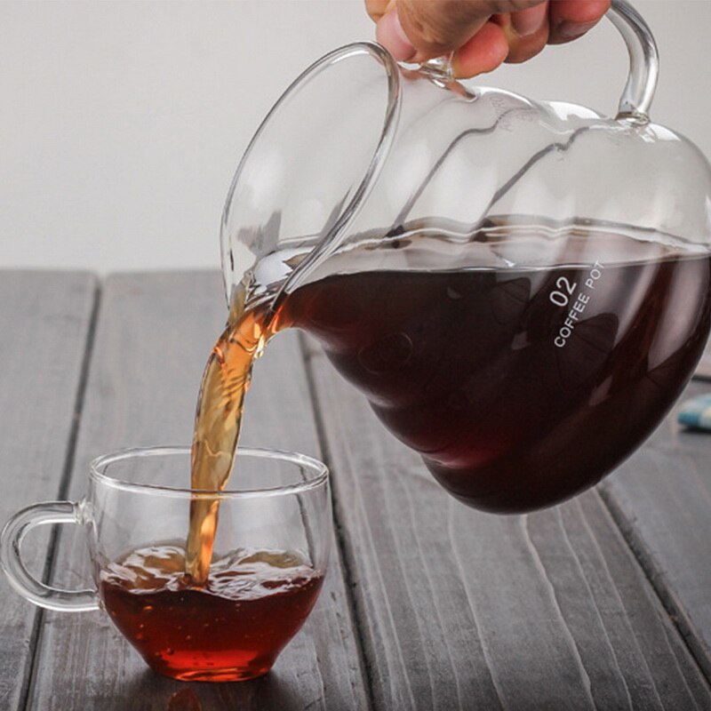 Carafe Drip Coffee Pot Coffee Kettle Brewer Barista Percolator Pour Over Glass Range Coffee Server 360ml 600ml 800ml Clear#2