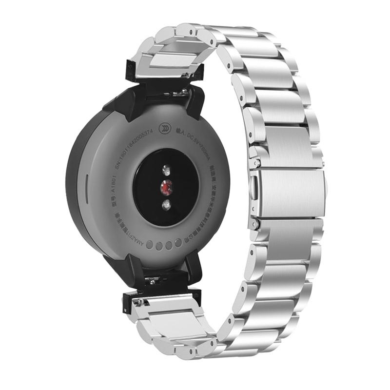 Bracelet de montre en acier inoxydable, bracelet en acier inoxydable pour bracelet de remplacement pour Xiaomi Huami, Amazfit marcus 3: Argent