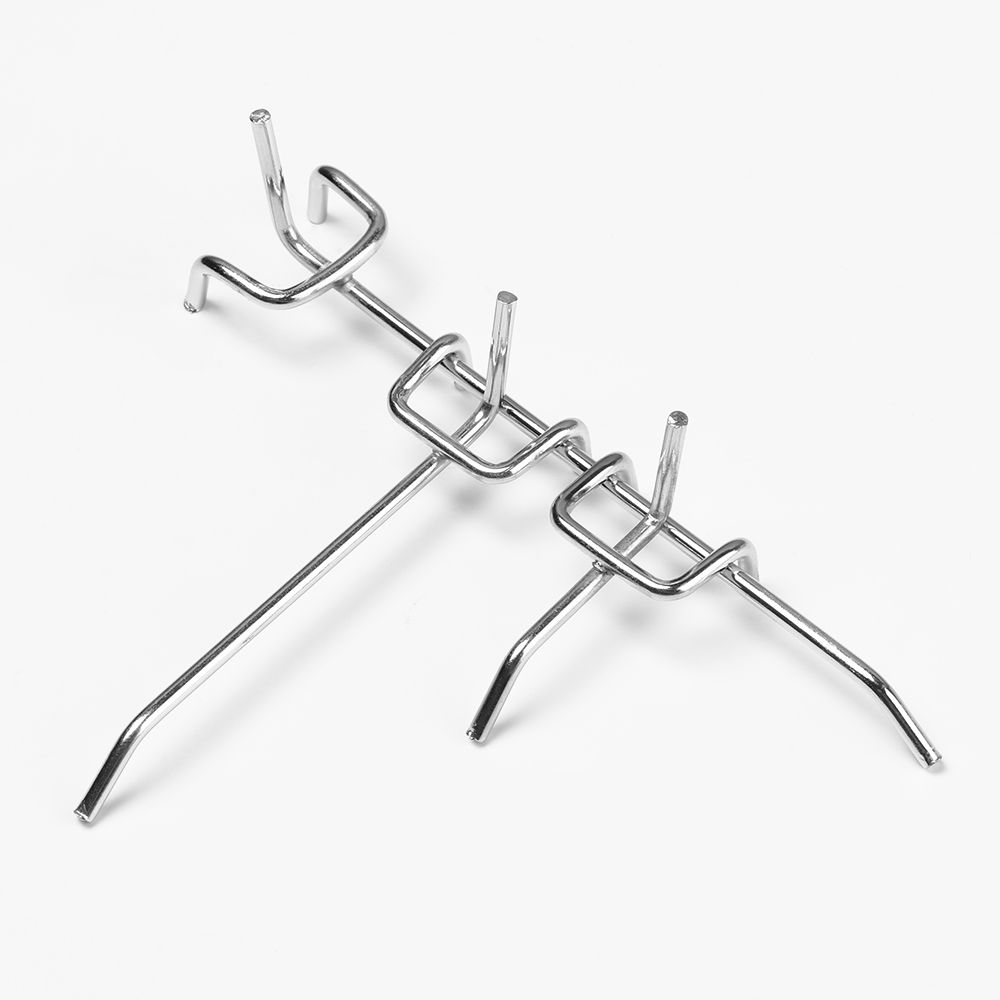 Rejilla metálica de 5 piezas para almacenamiento de pared, soporte perforado para Panel de malla, estante de artículos para tienda al por menor, ganchos de exhibición para colgar