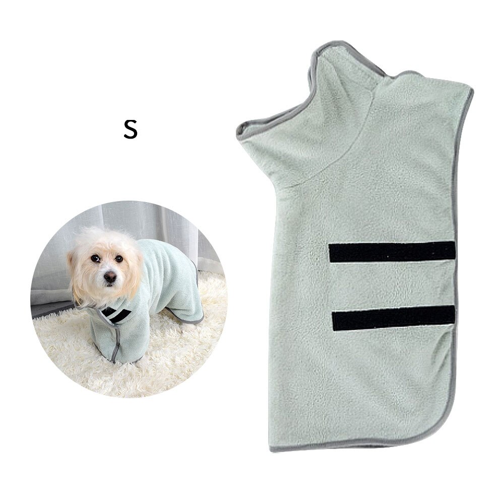 Nueva Toalla de baño de secado rápido para mascotas, Toalla de baño superabsorbente para perros y gatos, ropa cálida, toalla de secado, SUMINISTROS DE ASEO: green S