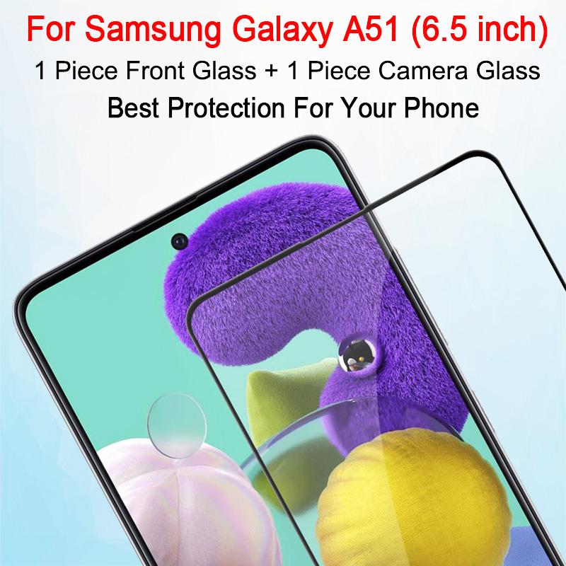 A51 phone case for samsung galaxy A 51 cover armored protective samsunga51 galaxya51 with camera protector lens glas sheet 2in1