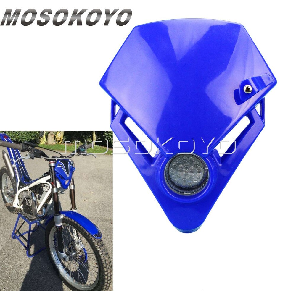 Blauwe LED Mini Racing Bike Enduro Koplamp voor GAS gas TXT Pro 280 EC 300 450 Trial Racing Hoofd Licht