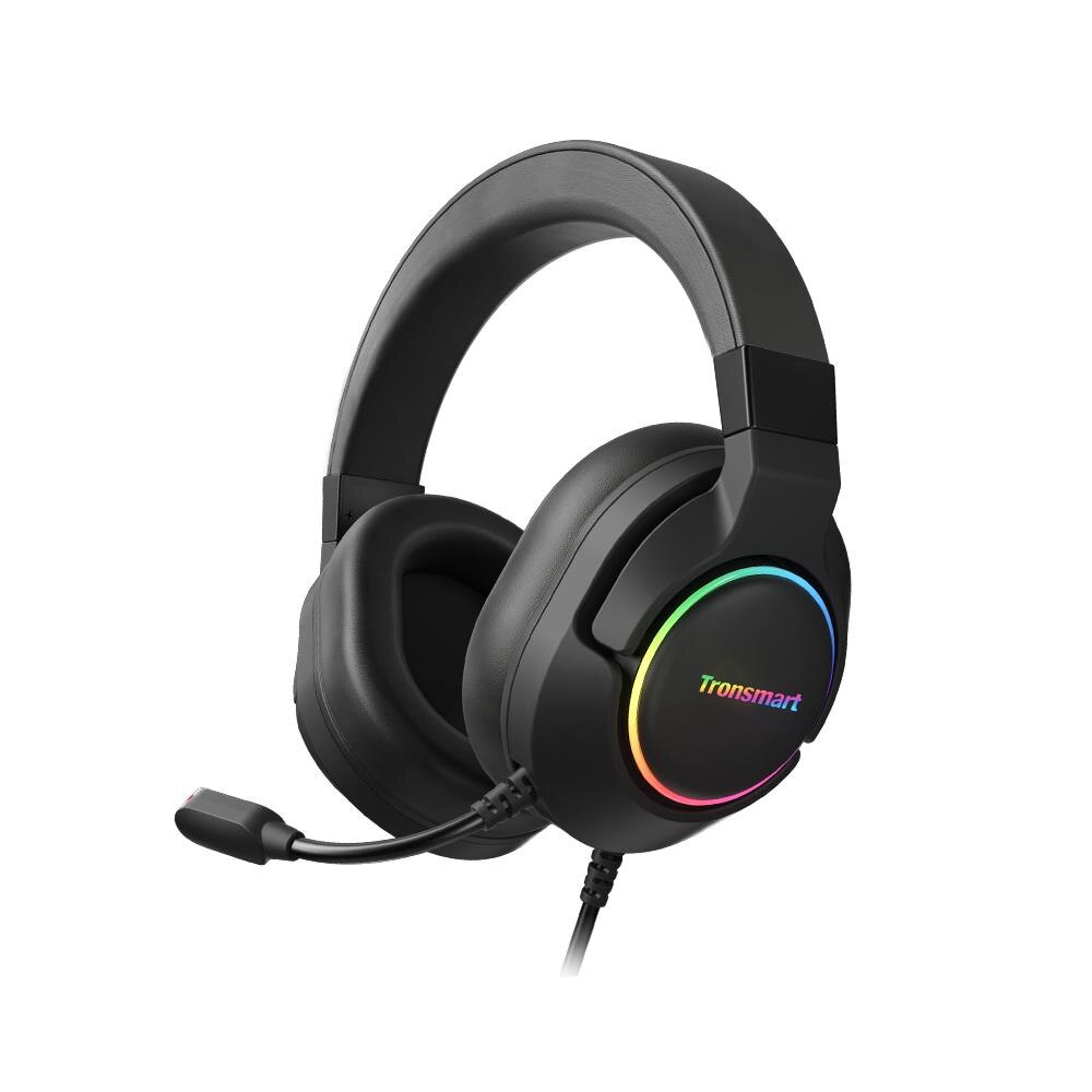 [Dobry pomocnik do gry] 2021 nowy Tronsmart Sparkle Virtual 7.1 gamingowy zestaw słuchawkowy z oświetlenie RGB, Port USB komputer, Laptop: Default Title