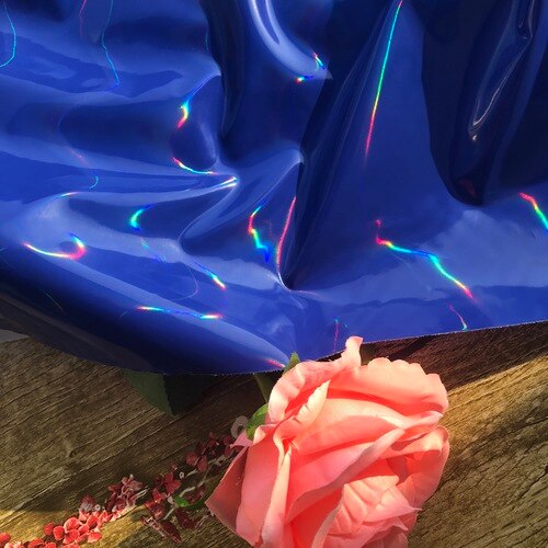 Tibetaanse Cyaan Phantom Phu Leer Stof Regenboog Film Spiegel Kleurrijke Reflecterende Kleding Donsjack Doek Waterdicht: Royal Blue