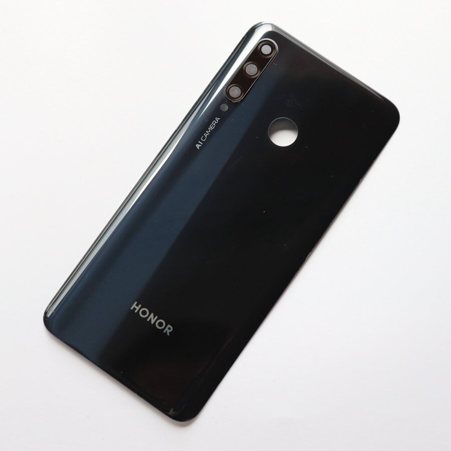 Per Huawei Honor 20 Della Copertura Posteriore Della Batteria Honor 20S 10i 20i del Pannello Di Vetro Posteriore del Portello Custodia Honor 20 pro Della Copertura Posteriore + Obiettivo Della Fotocamera: Honor 10i 20i-Black