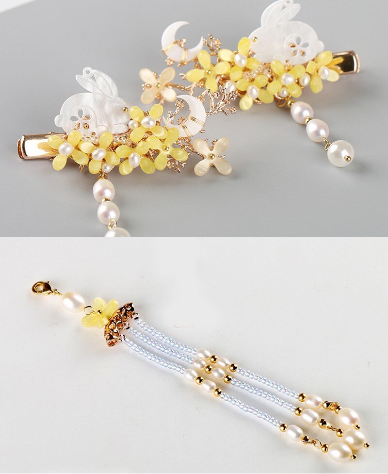 Retro chinese stijl bloemen haarspeld voor hanfu cosplay accessoires kwast haardecoratie haarspeld voor vrouwen meisjes
