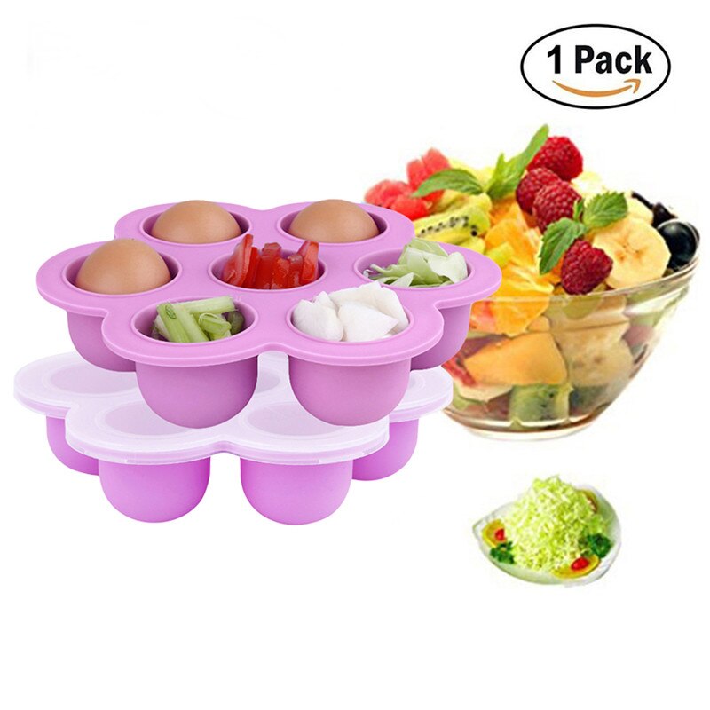 Infant Flower Lattice Fruit Breast Milk Storage Box Safety Silicone Freezer Tray Crisper Portability Kids Food Container