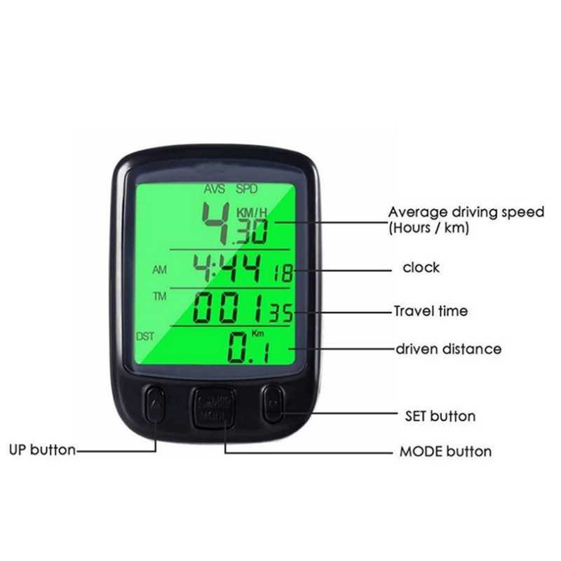 Fietscomputer draadloos en bedraad mtb fiets kilometerteller stopwatch snelheidsmeter horloge led digitaal tarief velocimetro bicicleta