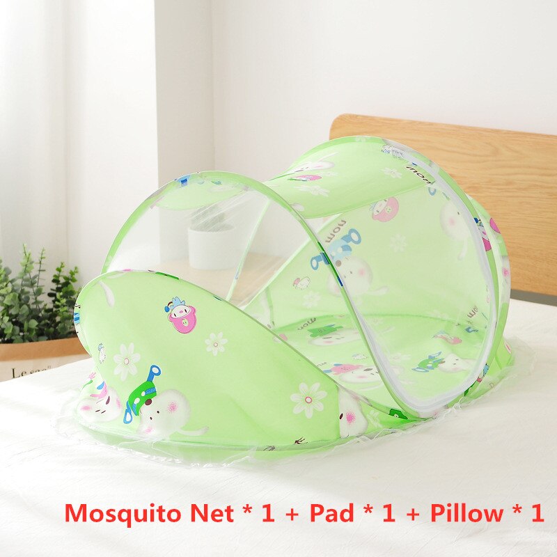 Sommer baby sengetøj krybbe net sammenfoldelig baby myggenet åndbar seng madras pude nyfødt kølig mat og kølig pude: 5