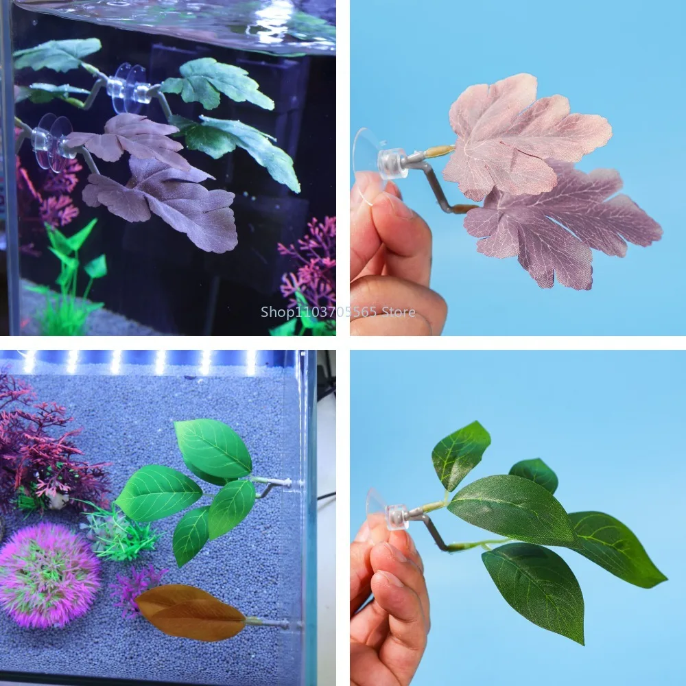 Aquarium Accessories Fish Tank Betta Leaf Fish Bed Fish Rest Spawning Leaf Aquatic Artificial Plant Hammock Simulation Landscape