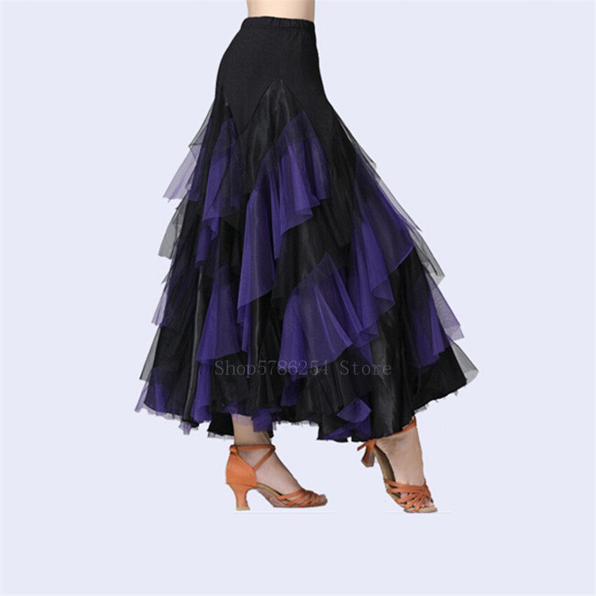 Frauen Flamenco Kleid Spanisch Ballsaal tanzen Kostüm Große Schaukel Lange Felsen für Mädchen Bühne Leistung Wettbewerb Kleider: Farbe5