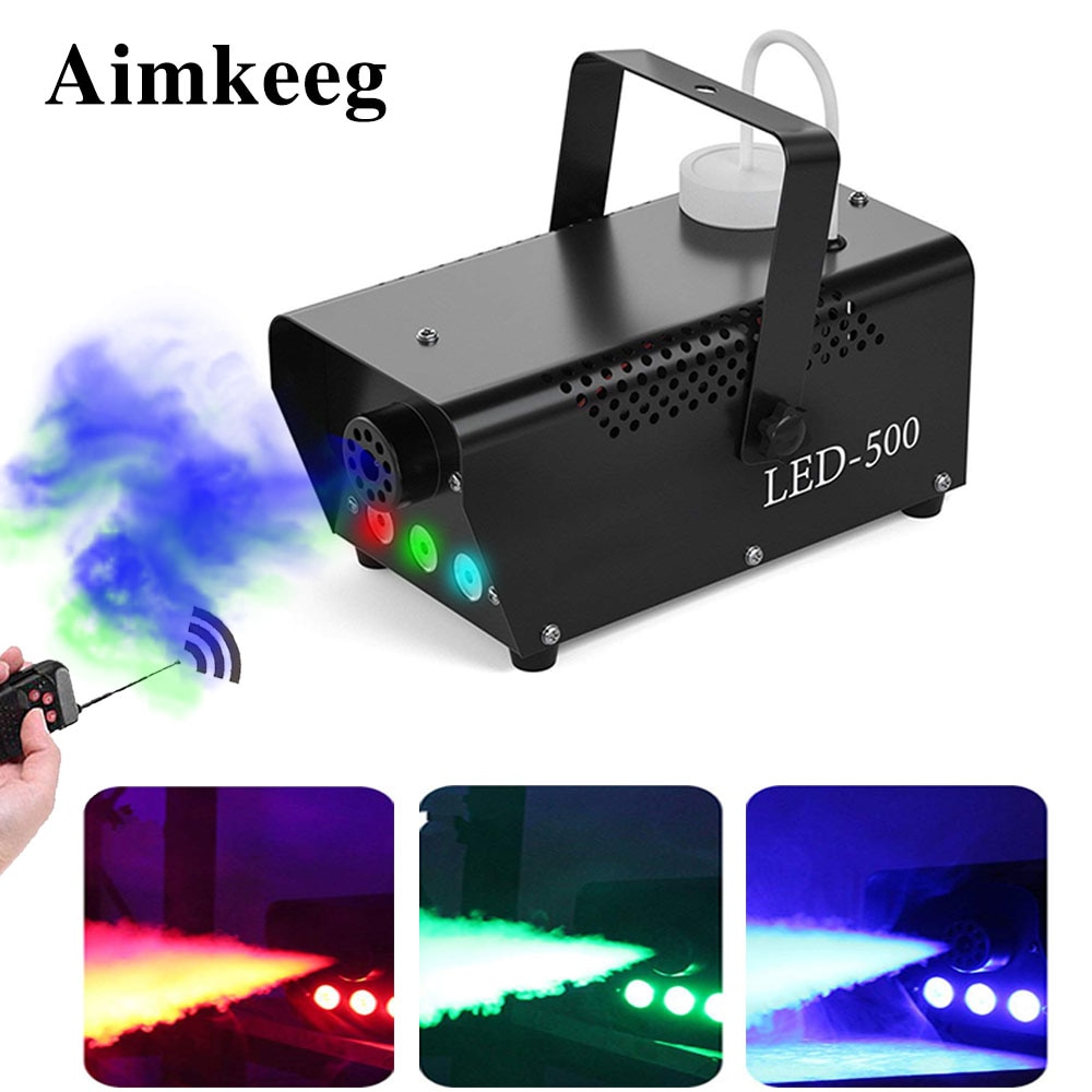 Aimkeeg 500W Drahtlose Steuerung LED Nebel Rauch Maschine Fernbedienung RGB Farbe Rauch Auswerfer LED Professionelle DJ Party Bühne Licht