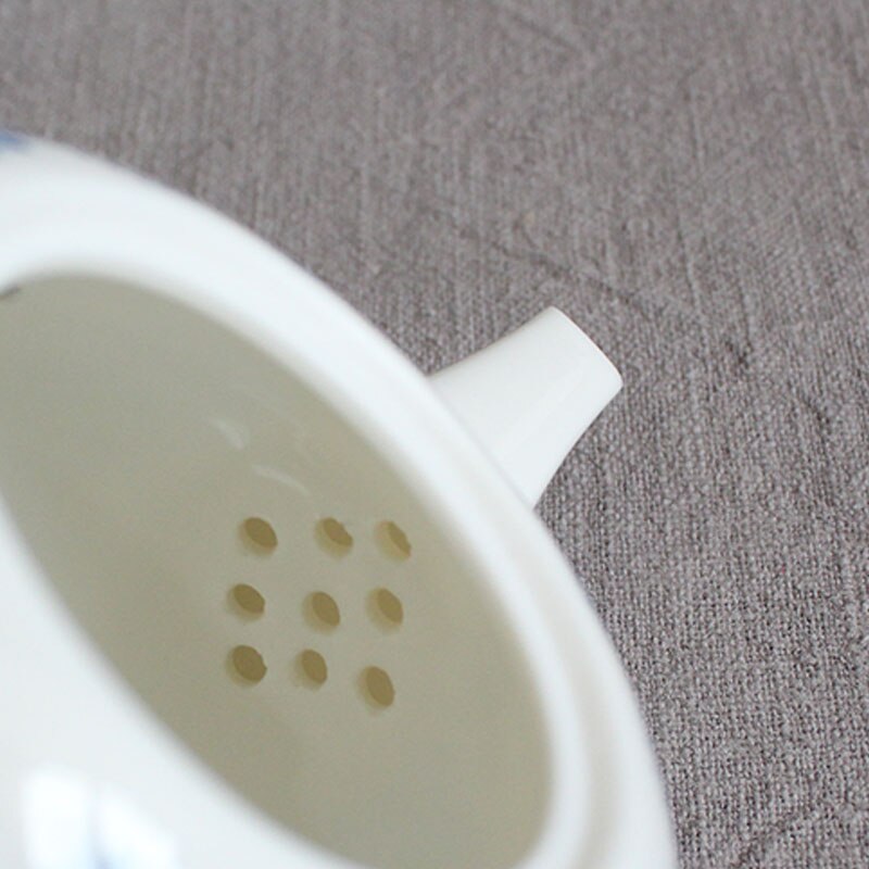 Tradycyjny chińnarty niebieski ryż biały wzór dzbanek robić herbaty 170ml starożytne chiny dzbanek ceramiczny Puer Kongfu zestaw herbaty samowar