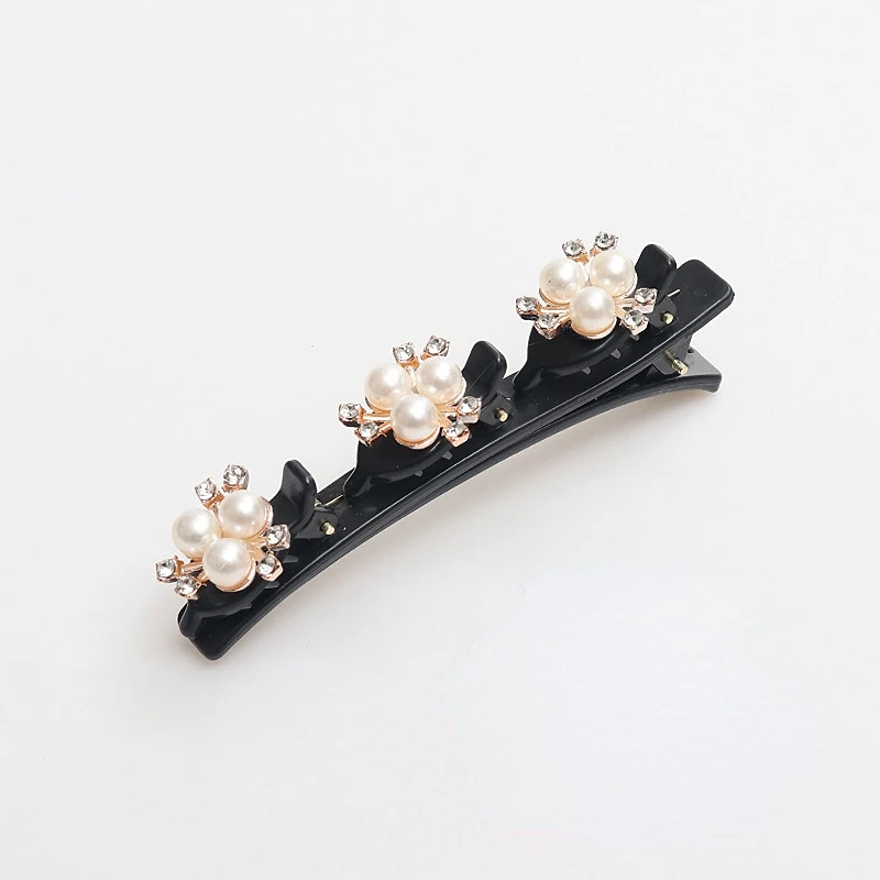 Double Layer Braided Hairpin Hair Hoop Broken Hair Clip Women Hairpin Korean Fixed Headband Hairpin Lazy Hair Accessories: Coffee