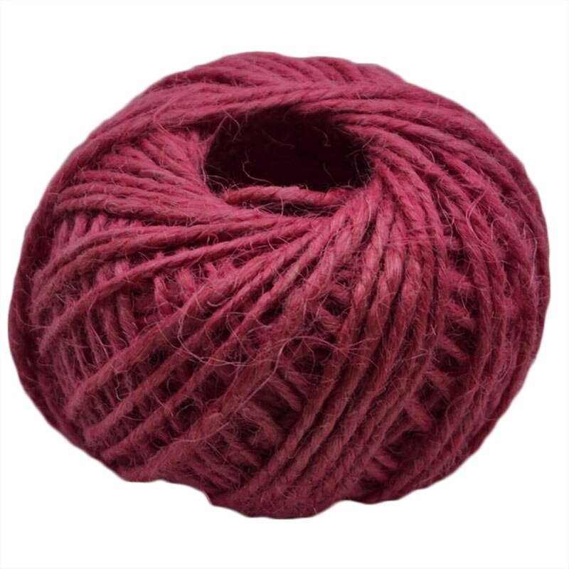 Rollo de hilo de Yute Natural, cuerda de arpillera de cáñamo, suministros de manualidades DIY, decoración para envolver de de boda, 30 m/rollo: R03