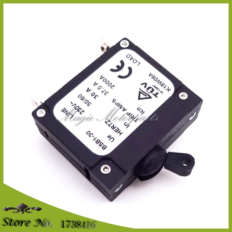 BSB1-30 In 230V 30 AMP Generator Circuit Breaker 37.5A Trip Amps 230V 2000A 50-60 Hertz 30A