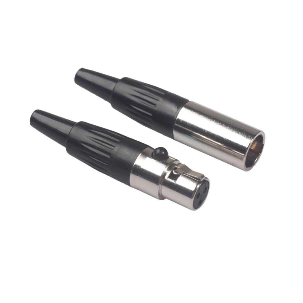 Mini XLR 3Pin Female Plug Small XLR Audio Microphone Adapter