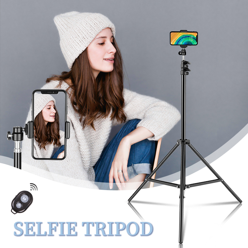 1/4 Screw Head Selfie Stick Tripod Extendable Tripod Stand with Bluetooth Remote for Digital Camera Phone Heavy Duty Aluminum