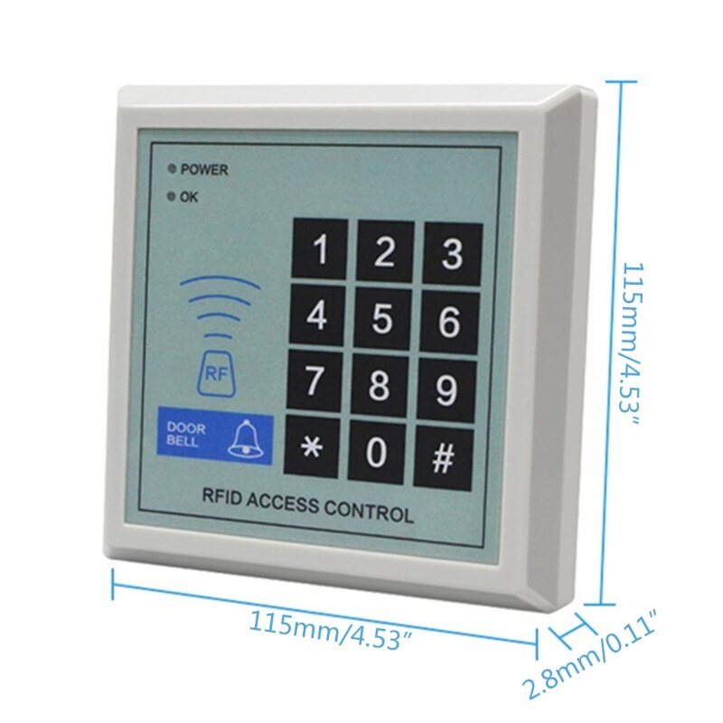 Security Full Complete 125KHz EM-ID Card 1 Door Entry Access Control System Kit