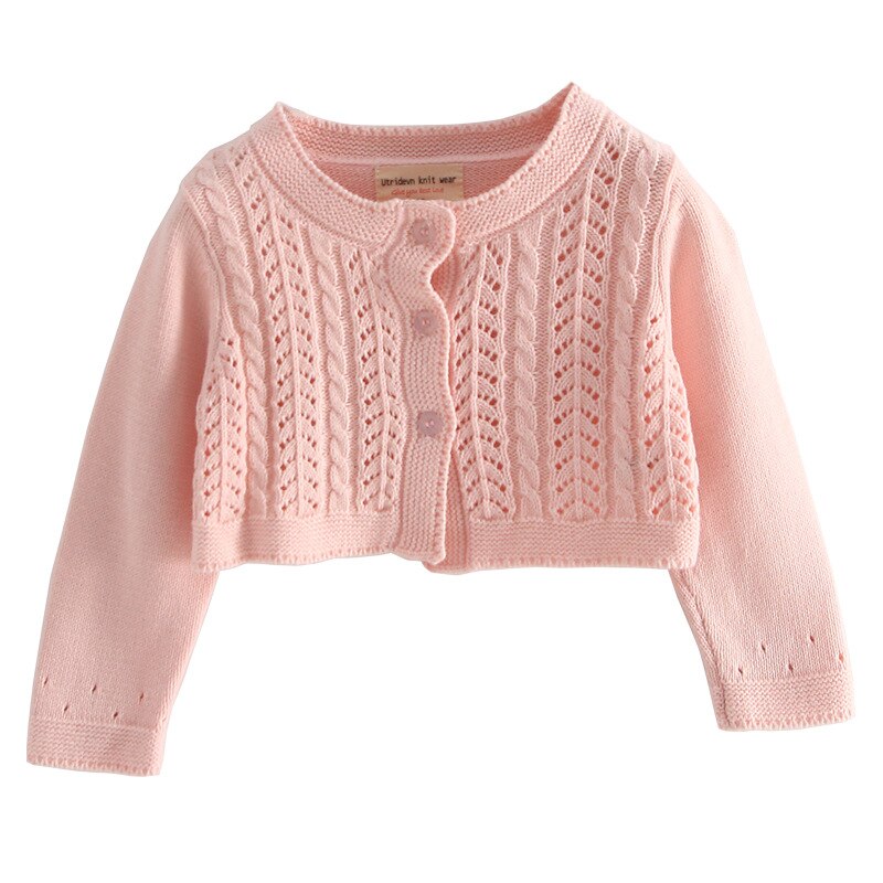 Girls Knit Cardigan Short Jacket Europe America Hollow Children's Sweater Shawl Spanish Sweater Coat　Girls Princess Jacket