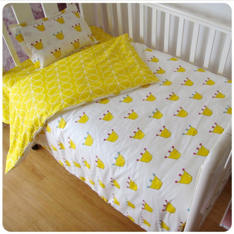 3Pcs Baby Bedding Set Cotton Crib Sets Black White Stripe Cross Pattern Baby Cot Set Including Duvet Cover Pillowcase Bed Sheet: NO6