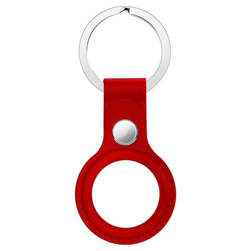 BOROFONE – housse de Protection en cuir pour étiquettes aériennes Apple, étui de luxe, antichoc, pour localisateur et traqueur: Red