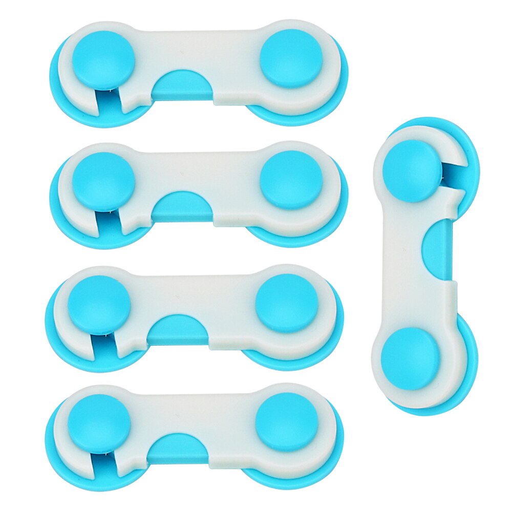5 pièces/ensemble bébé sécurité serrure armoire serrure pour enfant enfants soins de sécurité tiroir loquets Protection infantile 3 couleurs: Blue