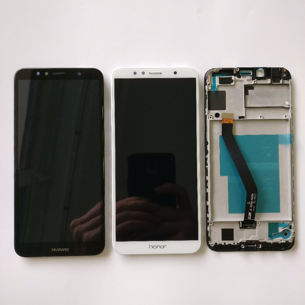 Zwart/Wit 5.7 Inch Voor Huawei Honor 7A Pro Aum-l29/Honor 7C Aum-L41 Lcd-scherm + Touch Screen digitizer Vergadering Frame