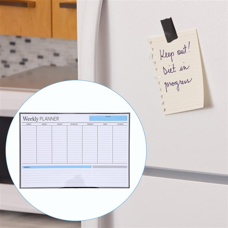 1Pc Schedule Board Practical Erasable Durable Weekly Plan Sticker Message Board for Home