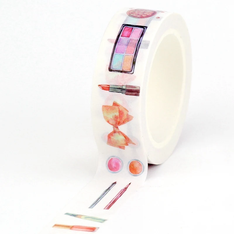 Juego de cintas Washi de papel para maquillaje, libros decorativos, 10M, para planificador, álbum de recortes, cinta adhesiva, papelería Kawaii, suministros escolares, 1 ud.: Verde