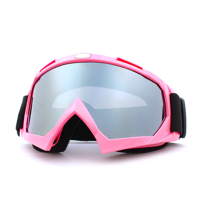 Gafas de Motocross para adultos, Gafas de motocicleta ATV, lentes transparentes, casco de esquí, Googles todoterreno para Kawasaki Oculos Gafas: Plata