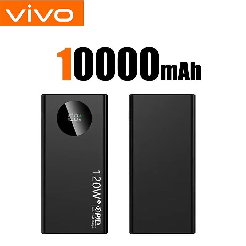 VIVO 120W Fast Charging 50000mAh CCC Certification High Capacity Power Bank Portable External Battery Charger For iPhone Xiaomi: WHITE