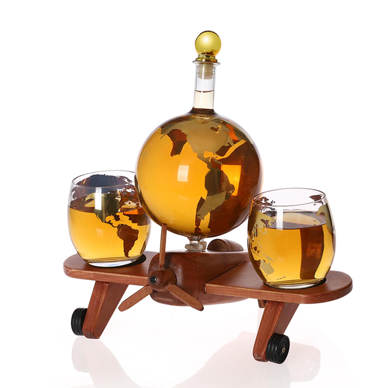 Whisky Decanter Airplane Whisky Dispenser For Liquor Bourbon Vodka Wine Glass Decanter Globe